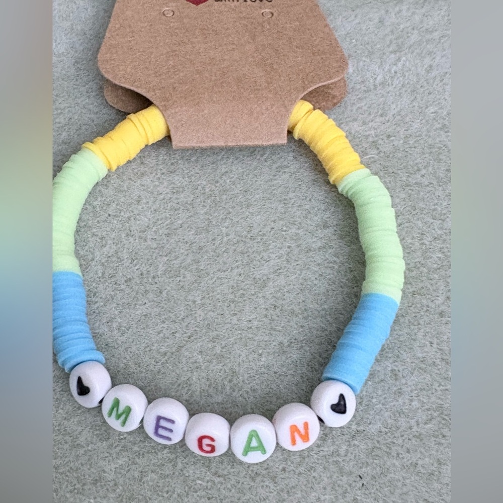 MEGAN 7” Bracelet. Multicolored light colored